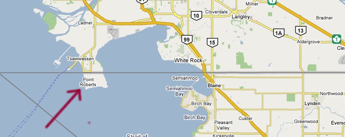 Point Roberts Map image
